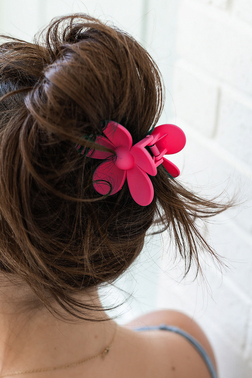 Sky Blue Flower Hair Claw Clip