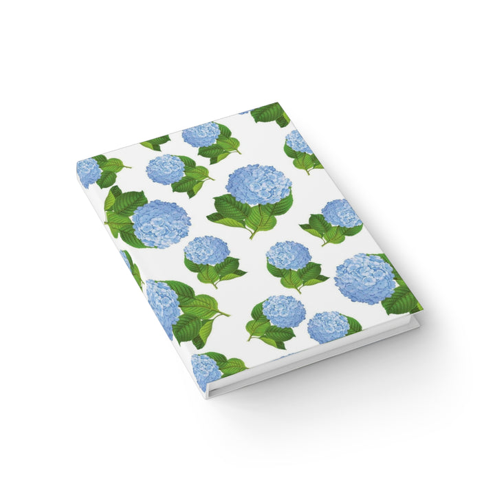 Blue Hydrangea Journal - Ruled Line