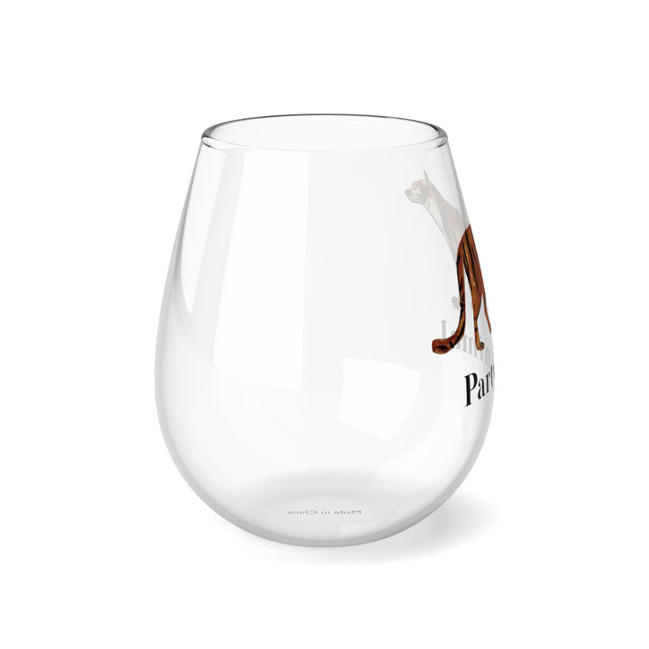 Party Animal Wine Glass