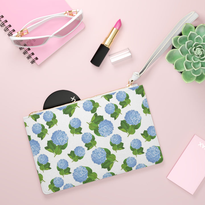 Blue Hydrangea Clutch Bag