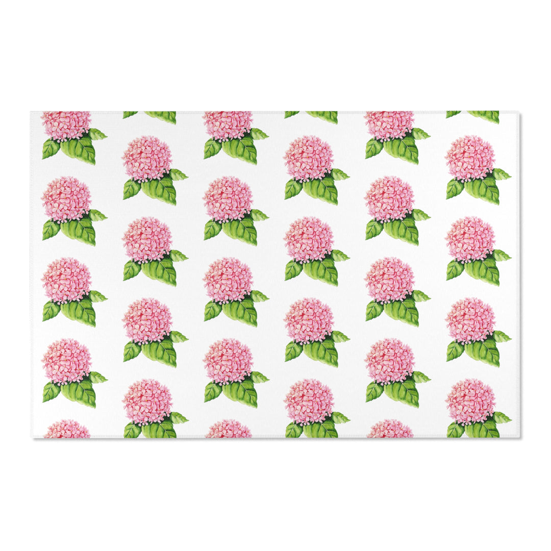 Pink Hydrangea Area Rugs