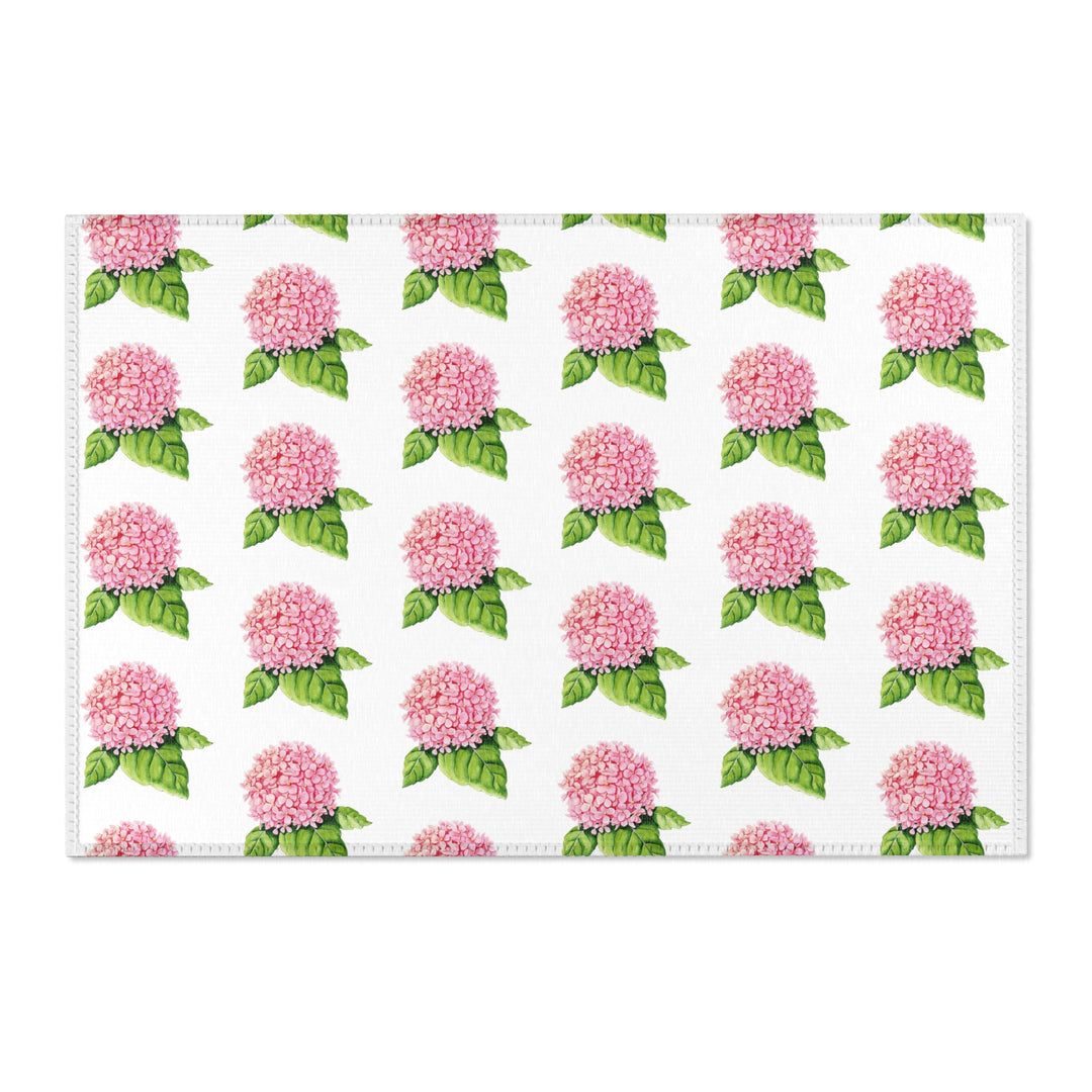 Pink Hydrangea Area Rugs