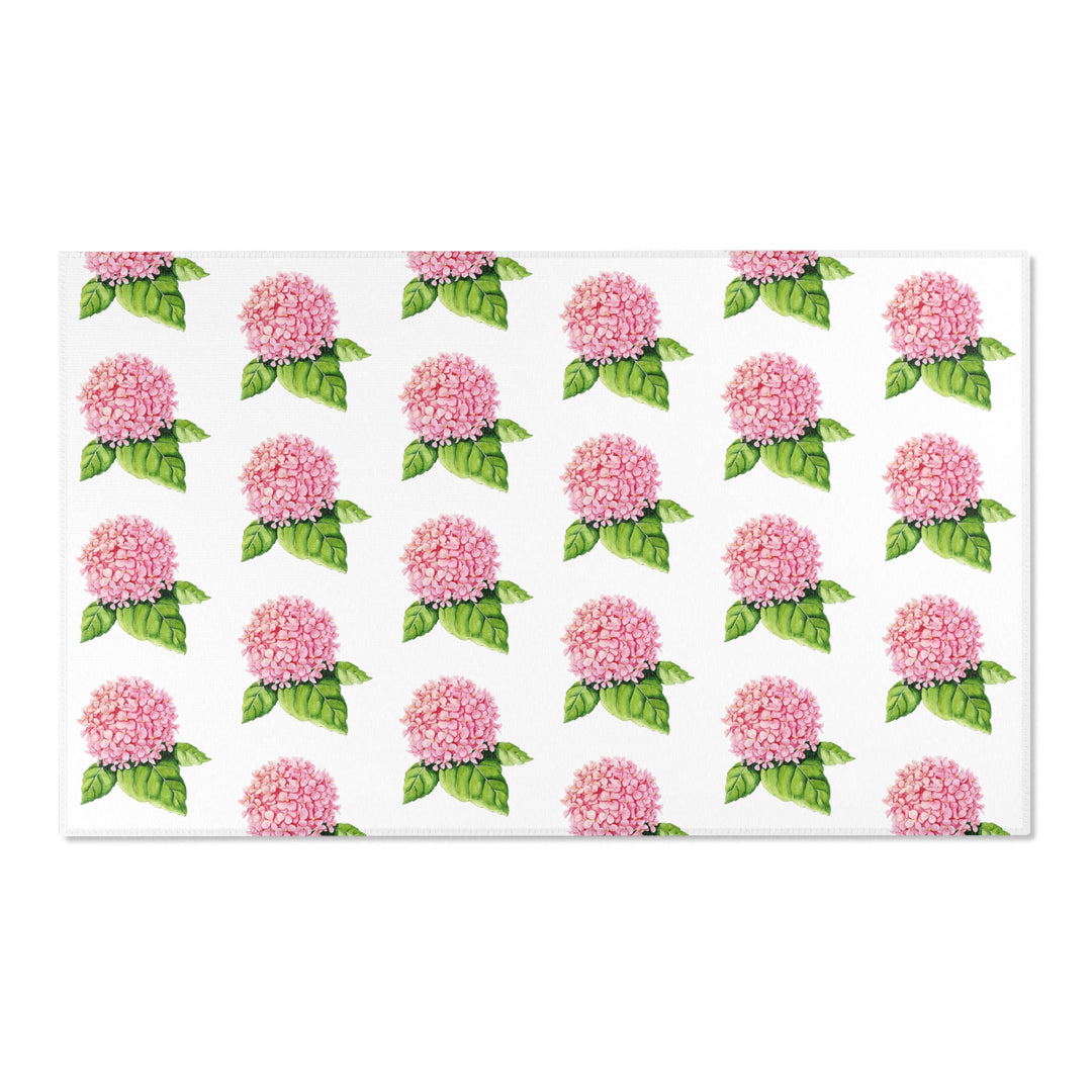 Pink Hydrangea Area Rugs