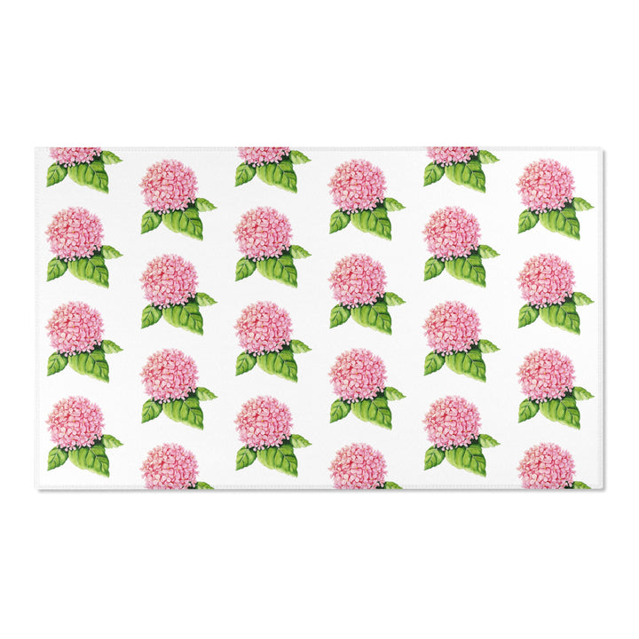 Pink Hydrangea Area Rugs