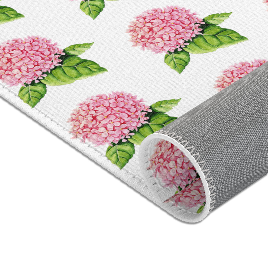 Pink Hydrangea Area Rugs