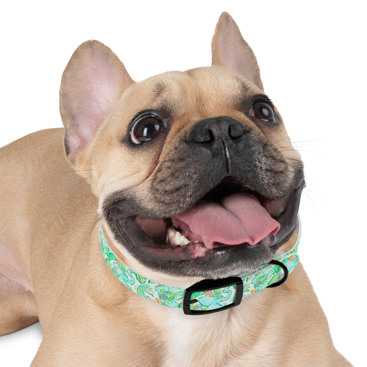 Preppy Green Elephant Dog Collar