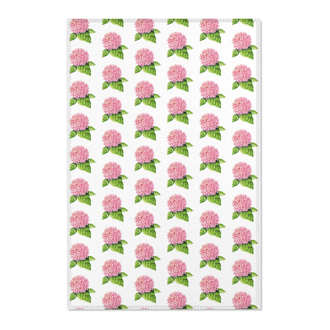 Pink Hydrangea Area Rugs