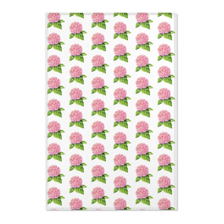 Pink Hydrangea Area Rugs