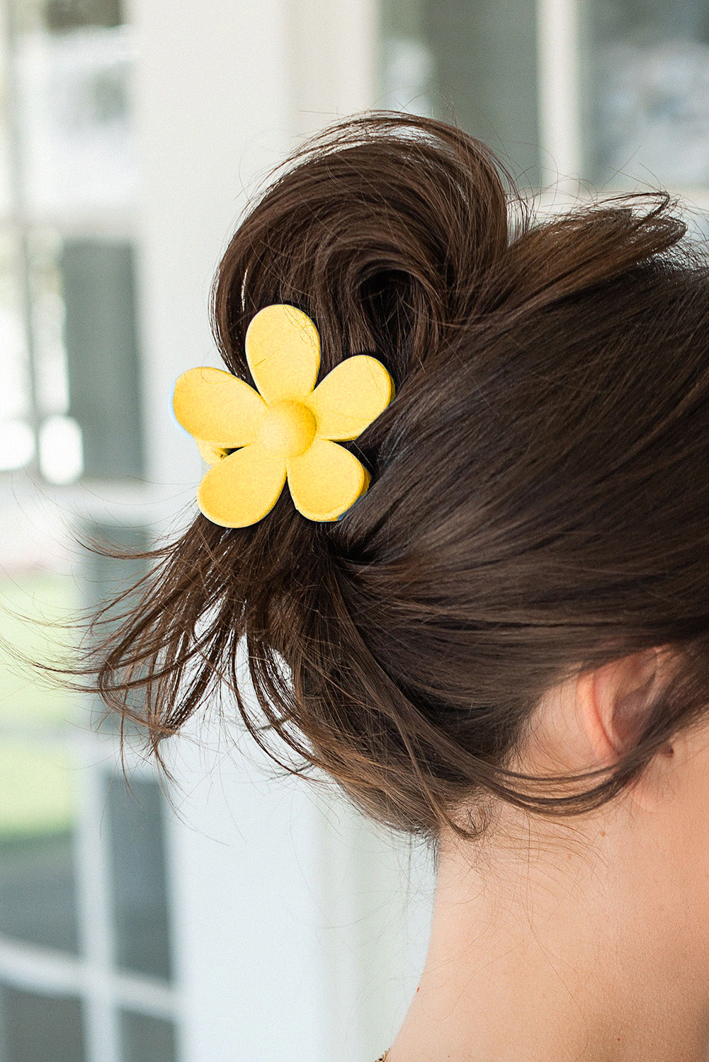 Sky Blue Flower Hair Claw Clip