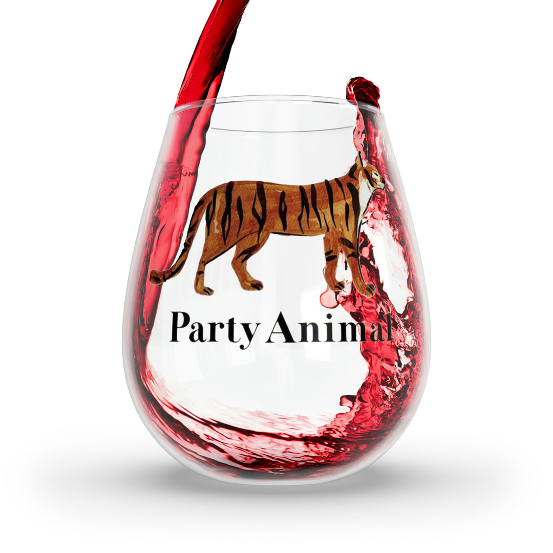 Party Animal Wine Glass