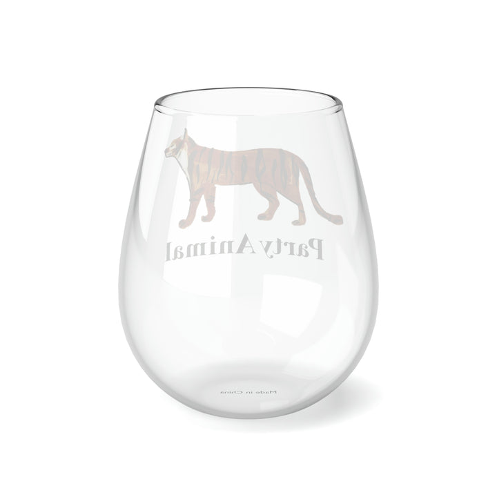 Party Animal Wine Glass