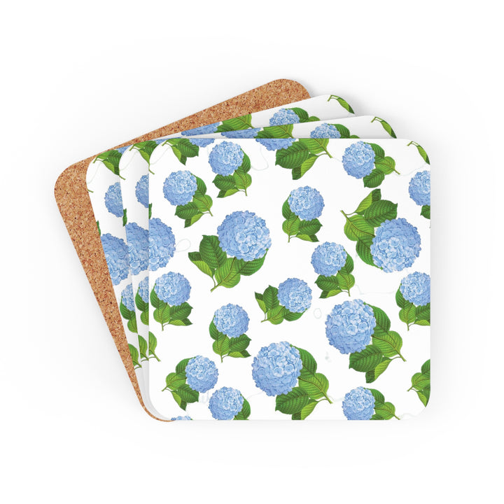 Blue Hydrangea Coaster Set