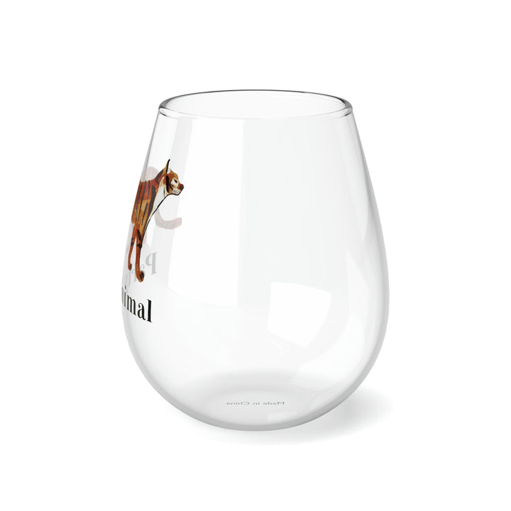 Party Animal Wine Glass