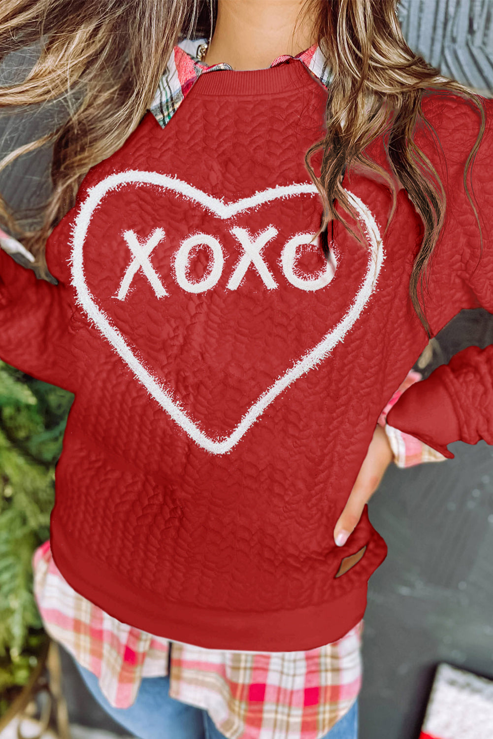 Chenille deals heart sweater