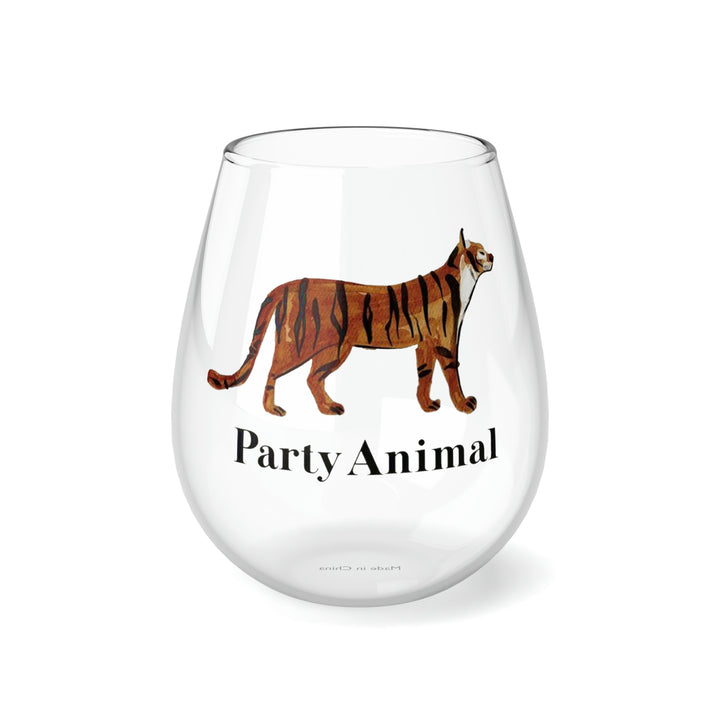 Party Animal Wine Glass