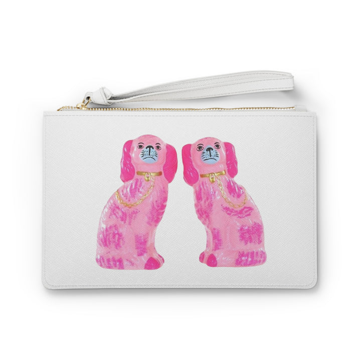 Pink Staffie Clutch Bag