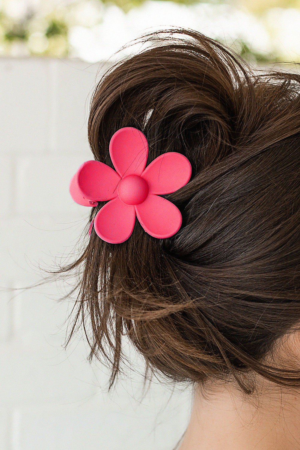 Sky Blue Flower Hair Claw Clip