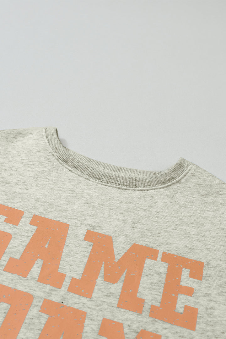 Grapefruit Orange Game Day Graphic Rugby Football Season Sweatshirt