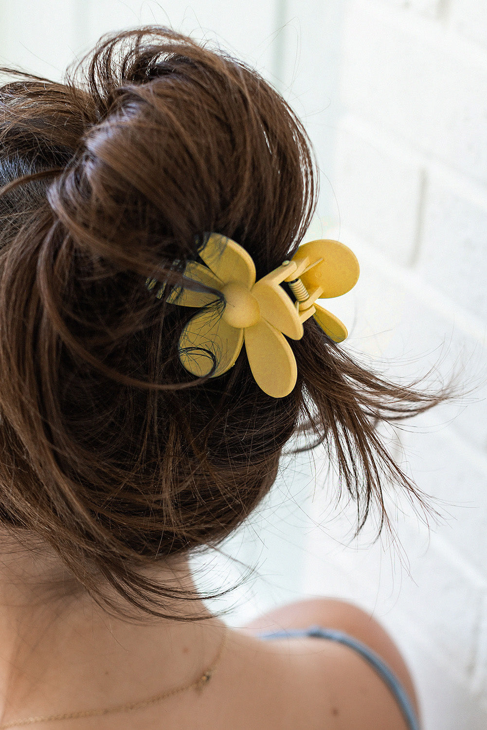 Sky Blue Flower Hair Claw Clip