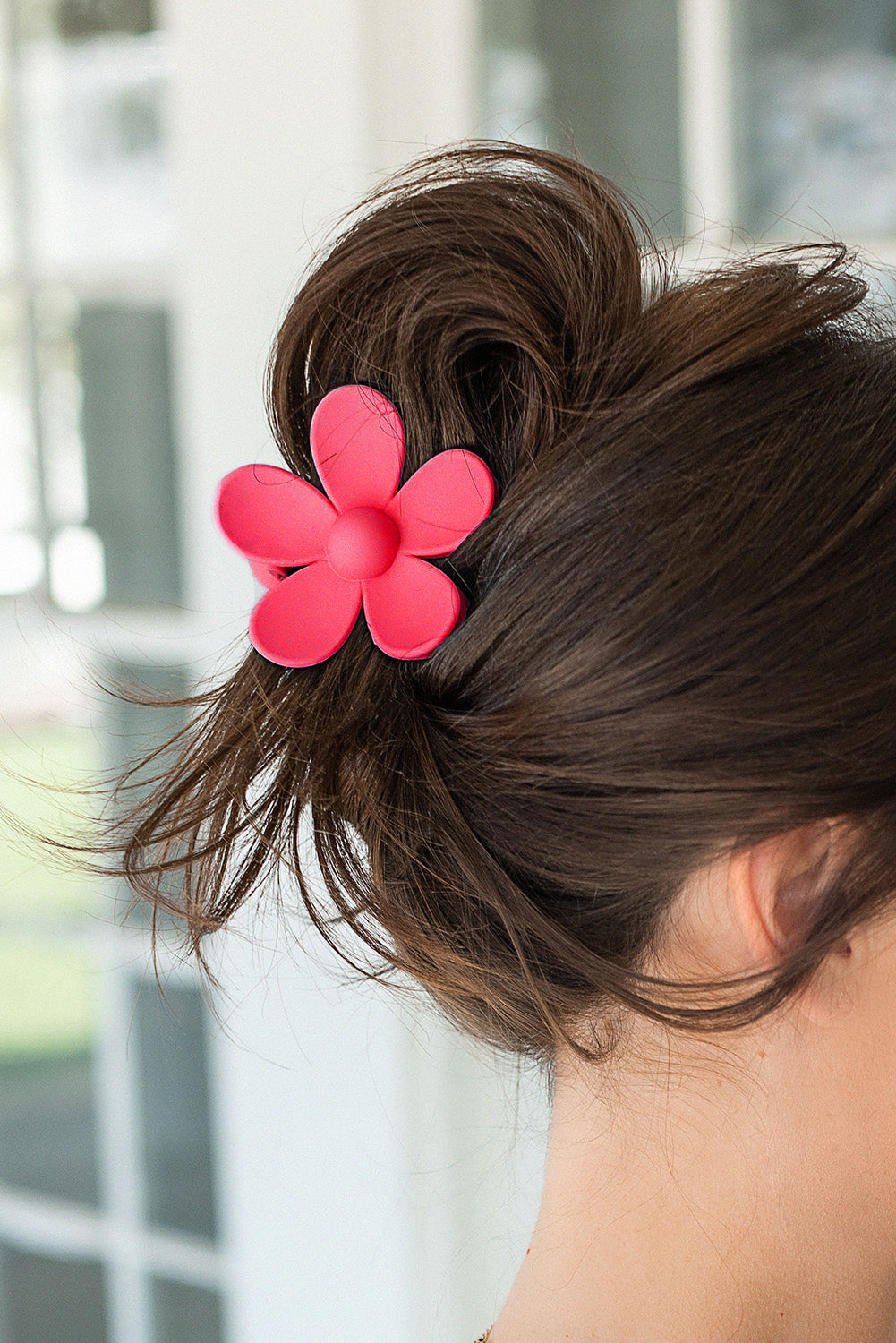 Sky Blue Flower Hair Claw Clip