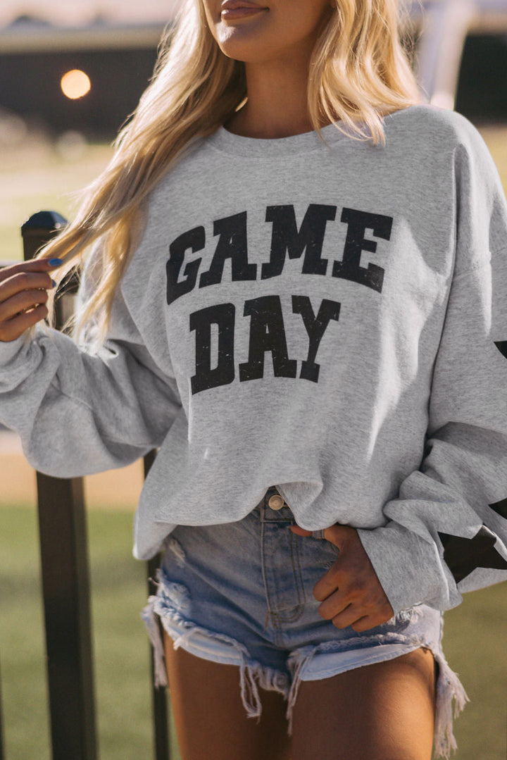 Grapefruit Orange Game Day Graphic Rugby Football Season Sweatshirt