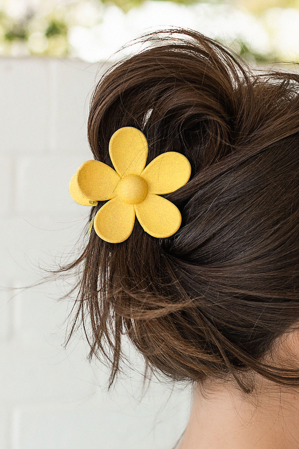 Sky Blue Flower Hair Claw Clip