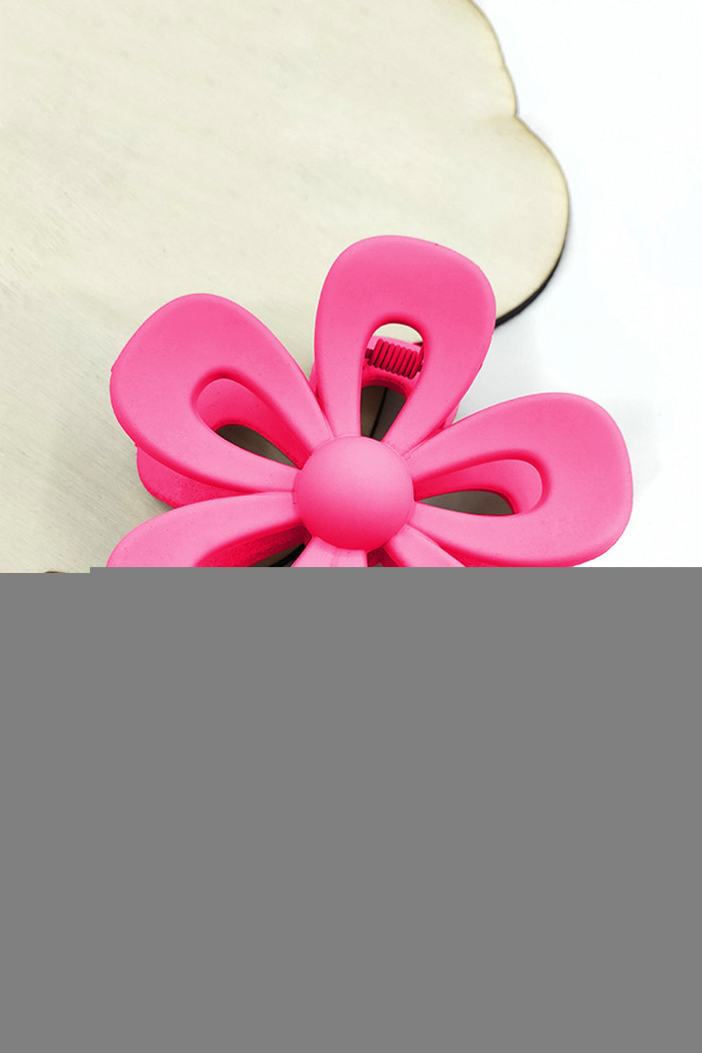 Rose Red Sweet Hollowed Flower Shape Claw Clip