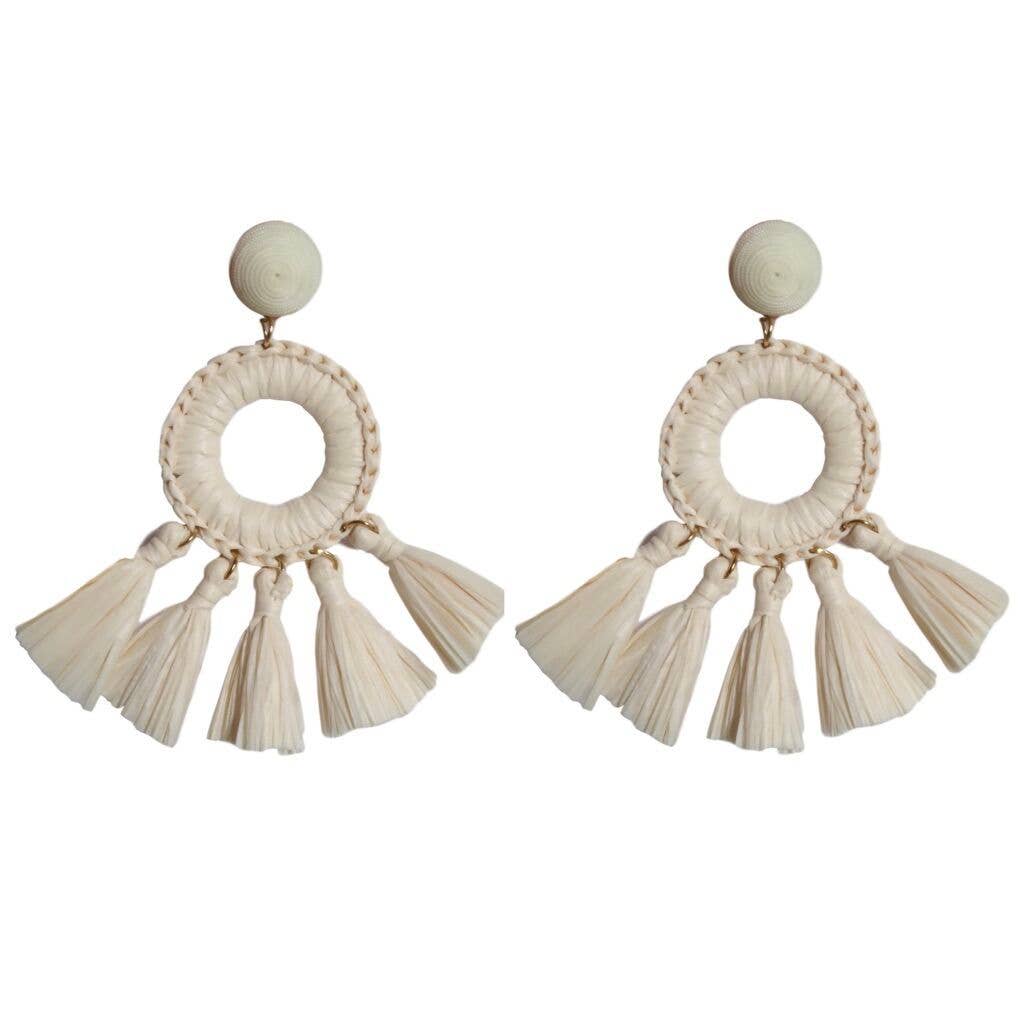 Raffia Rio Tassel Earrings