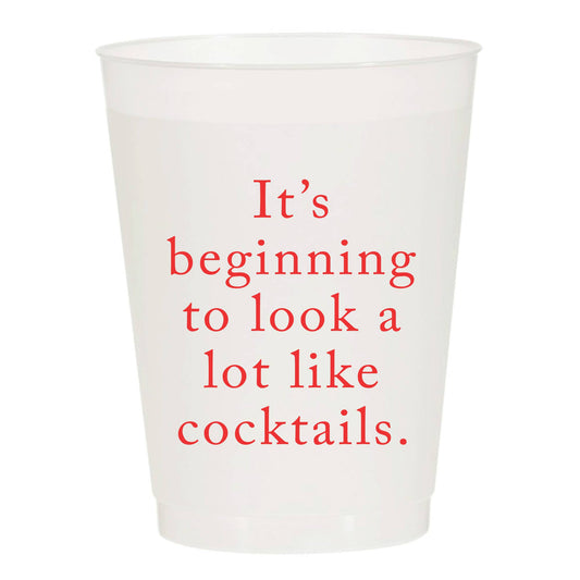 Beginning To Look Like Cocktails Cups - Set of 6