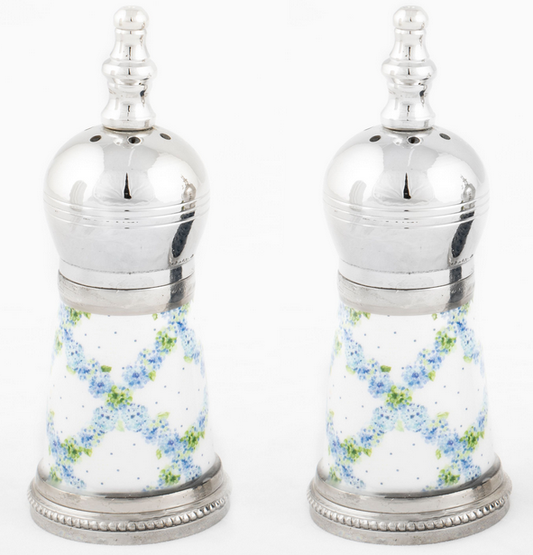 GORGEOUS HYDRANGEA GARDEN SALT AND PEPPER SET