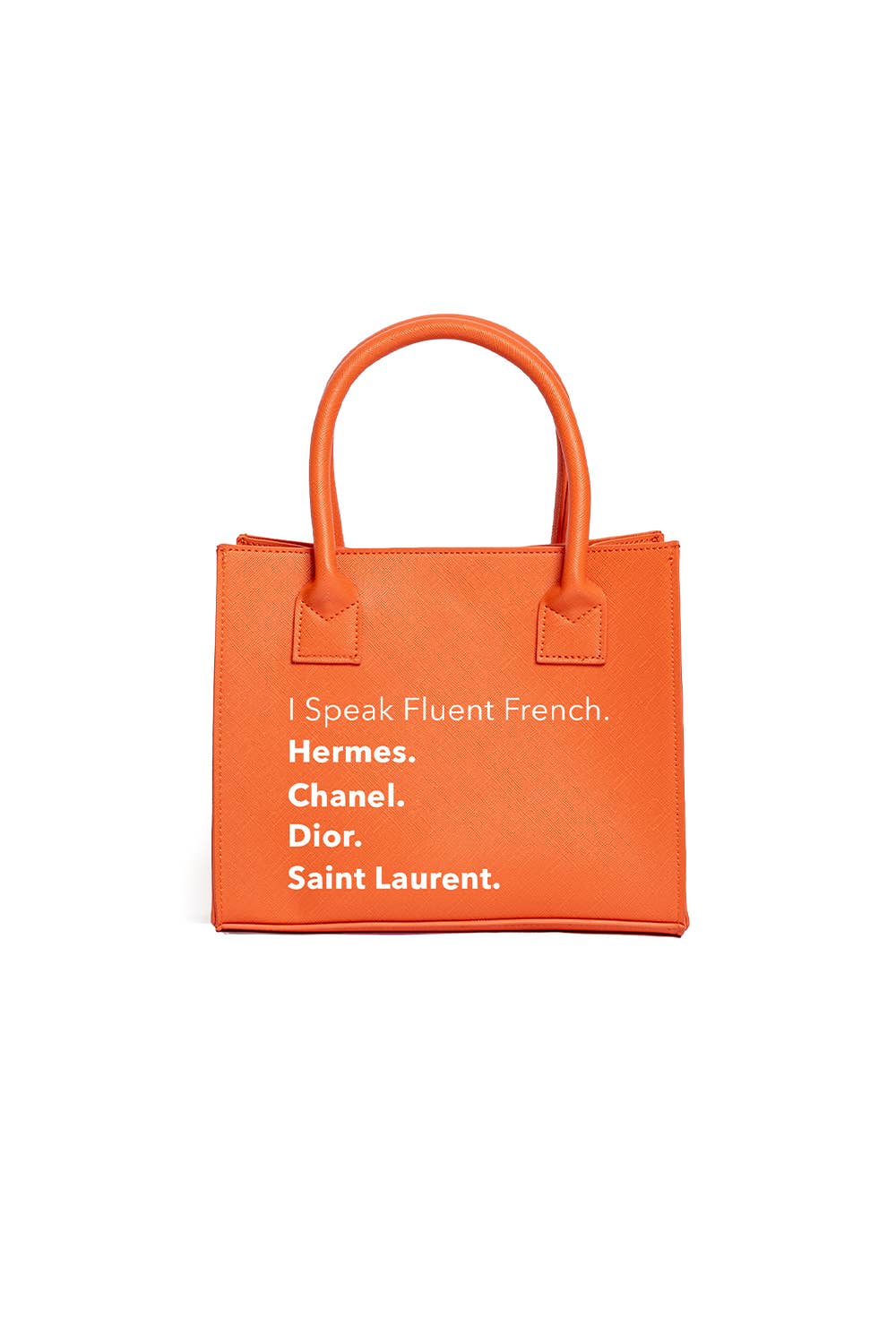 MINI MODERN TOTE - Fluent French (Tangerine)